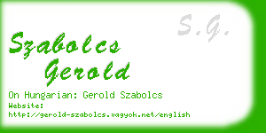 szabolcs gerold business card